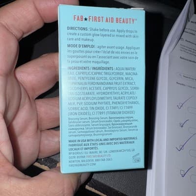 First Aid Beauty BRONZE GLOW DROPS Niacinamide Serum Blurs Pores 1 OZ/30 ML NIB - Thumbnail 3