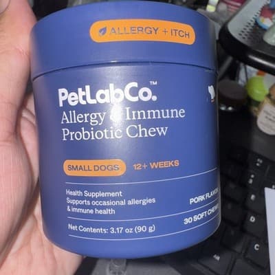 Sealed Petlabco. Allergy & Immune Probiotic Chew, Small Dogs 12+ Weeks 30 Count