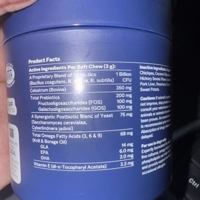 Sealed Petlabco. Allergy & Immune Probiotic Chew, Small Dogs 12+ Weeks 30 Count - Thumbnail 3