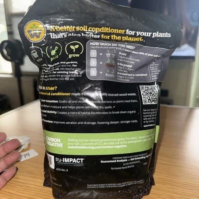 Biochar with Carbonboost, Soil Amendment-2 Qt. Bag - Thumbnail 2