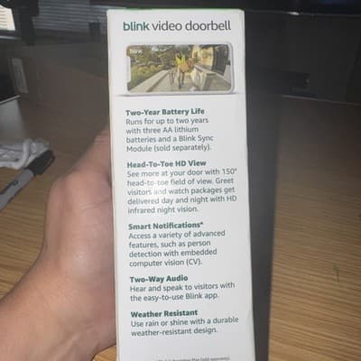 BRAND NEW - Blink Video Doorbell (2025 2nd Gen) BLACK (sync module not included) - Thumbnail 4
