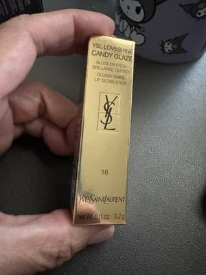 YSL Loveshine Candy Glaze Lip Gloss Stick #16 Watermelon High Full Size .11oz - Thumbnail 2