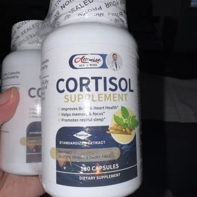 Alliwise Cortisol Supplement For Bone & Heart Health 240 Capsules Exp 1/2027