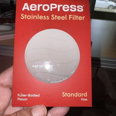 AeroPress Stainless Steel Reusable Filter - Metal Coffee for Standard