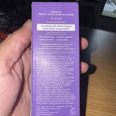 NEW Missha Perfect Cover Serum B.B Cream No. 33 Tan 1.18 fl oz 35 ml K-Beauty - Thumbnail 2