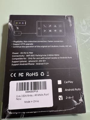 USB Wireless Apple CarPlay Smart Adapter for iPhone-Wireless Dongle, Plug & Play - Thumbnail 4