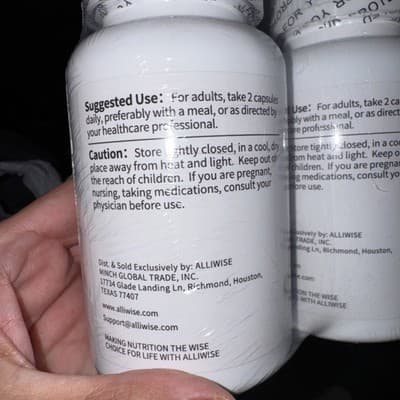 Alliwise Cortisol Supplement For Bone & Heart Health 240 Capsules Exp 1/2027 - Thumbnail 2