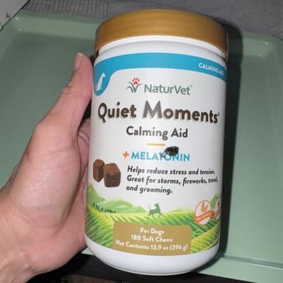 NaturVet Quiet Moments Calming Aid Soft Chew Supplement for Dogs - 180 Count