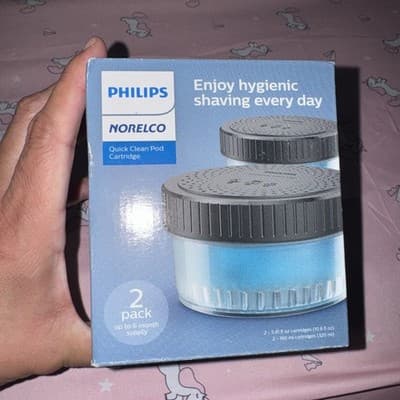 Philips Quick Clean Pod Cartridge 5.41 Fl Oz Pack of 2 Shaver Cleaning Solution