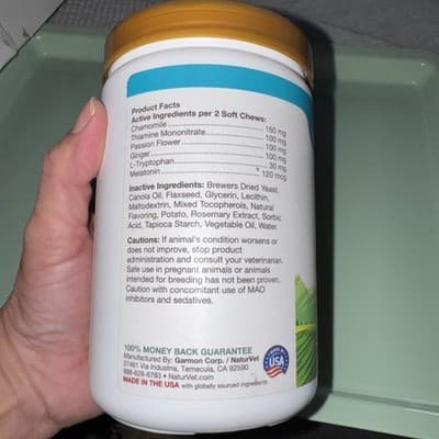 NaturVet Quiet Moments Calming Aid Soft Chew Supplement for Dogs - 180 Count - Thumbnail 3