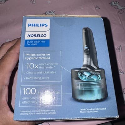 Philips Quick Clean Pod Cartridge 5.41 Fl Oz Pack of 2 Shaver Cleaning Solution - Thumbnail 5