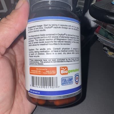 Oxytize 750 mg 120 Vcaps - Natural Magnesium Oxide Oxygen Based Colon Cleanse - Thumbnail 3