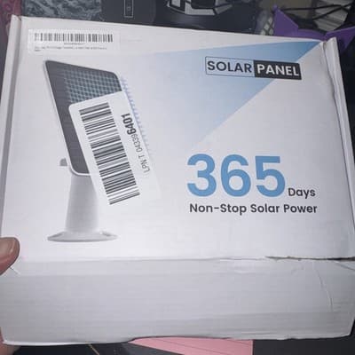 Portable Solar Panel Model 365 for Outdoor Home Garden Use Black White