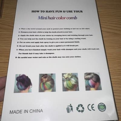 10PCS Colorful Mini Hair Dye Comb Gift For Girls Temporary Hair Chalk MakeupTool - Thumbnail 2
