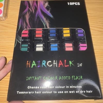 10PCS Colorful Mini Hair Dye Comb Gift For Girls Temporary Hair Chalk MakeupTool