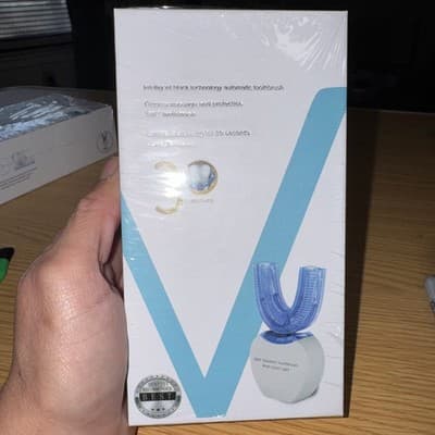 360 Ultrasonic Electric Toothbrush, Automatic Sonic Teeth Whitening Brush Blue