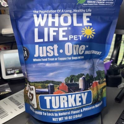 Whole Life Pet Just One Turkey Dog Treats - Human Grade, Freeze Dried, One I