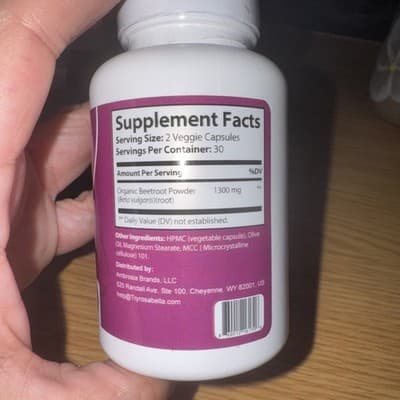 Rosabella Organic Beet Root 60 Capsules Dietary Supplement Natural Energy New - Thumbnail 2