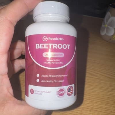 Rosabella Organic Beet Root 60 Capsules Dietary Supplement Natural Energy New