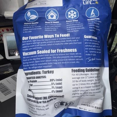 Whole Life Pet Just One Turkey Dog Treats - Human Grade, Freeze Dried, One I - Thumbnail 2