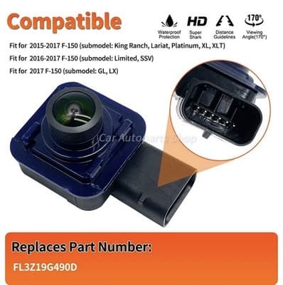 Fit for 2015 2016 2017 Ford F150 F-150 Rear View Reverse Backup Camera 19G490 - Thumbnail 2