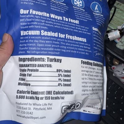 Whole Life Pet Just One Turkey Dog Treats - Human Grade, Freeze Dried, One I - Thumbnail 4