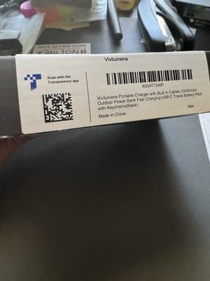 Vivilumens 10000mAh Power Bank Portable Charger Built-in Cables Fast Charging - Thumbnail 3