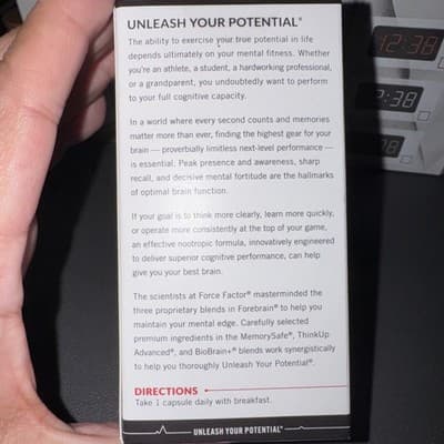 Force Factor Forebrain Brain Booster Nootropic Supplement - Focus Exp:05/26 - Thumbnail 3