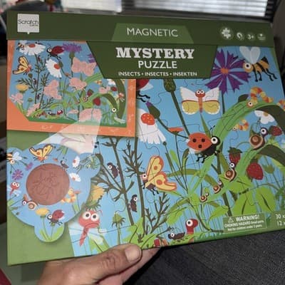 Scratch Europe Magnetic Mystery Puzzle Insects 30 Pieces 3+