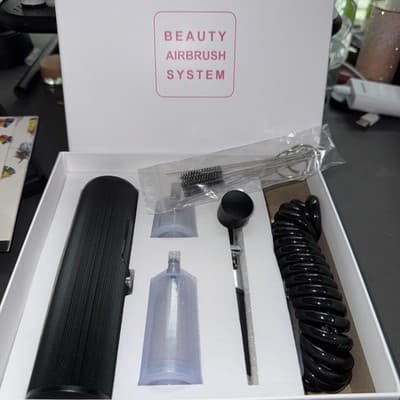 Beauty Airbrush System Makeup Kit Pink Compressor New Open Box Never Used