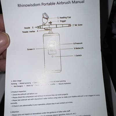 Beauty Airbrush System Makeup Kit Pink Compressor New Open Box Never Used - Thumbnail 2