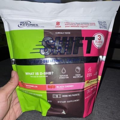 Real Ketone Shift Variety Pack 30 Packets black cherry raspberry lemonade waterm