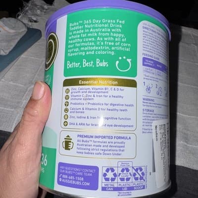 Bubs 365 Grass Fed Toddler Nutritional Drink, Non-GMO Whole Milk-Based Formu... - Thumbnail 2
