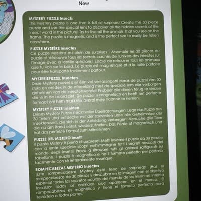 Scratch Europe Magnetic Mystery Puzzle Insects 30 Pieces 3+ - Thumbnail 3