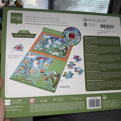 Scratch Europe Magnetic Mystery Puzzle Insects 30 Pieces 3+ - Thumbnail 2