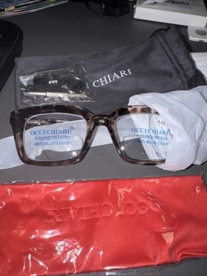 Occi Chiari Reading Glasses +3.00 Strength Leopard Print Square Frames