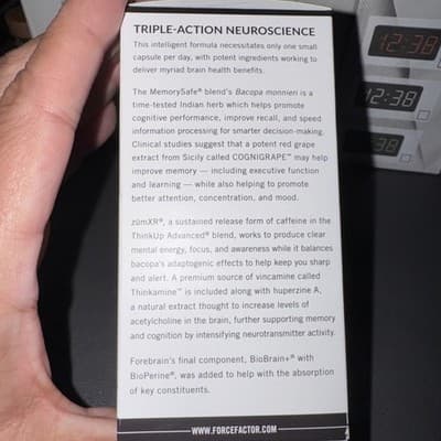 Force Factor Forebrain Brain Booster Nootropic Supplement - Focus Exp:05/26 - Thumbnail 2