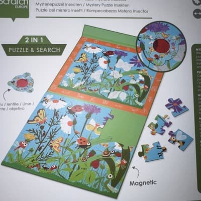 Scratch Europe Magnetic Mystery Puzzle Insects 30 Pieces 3+ - Thumbnail 4