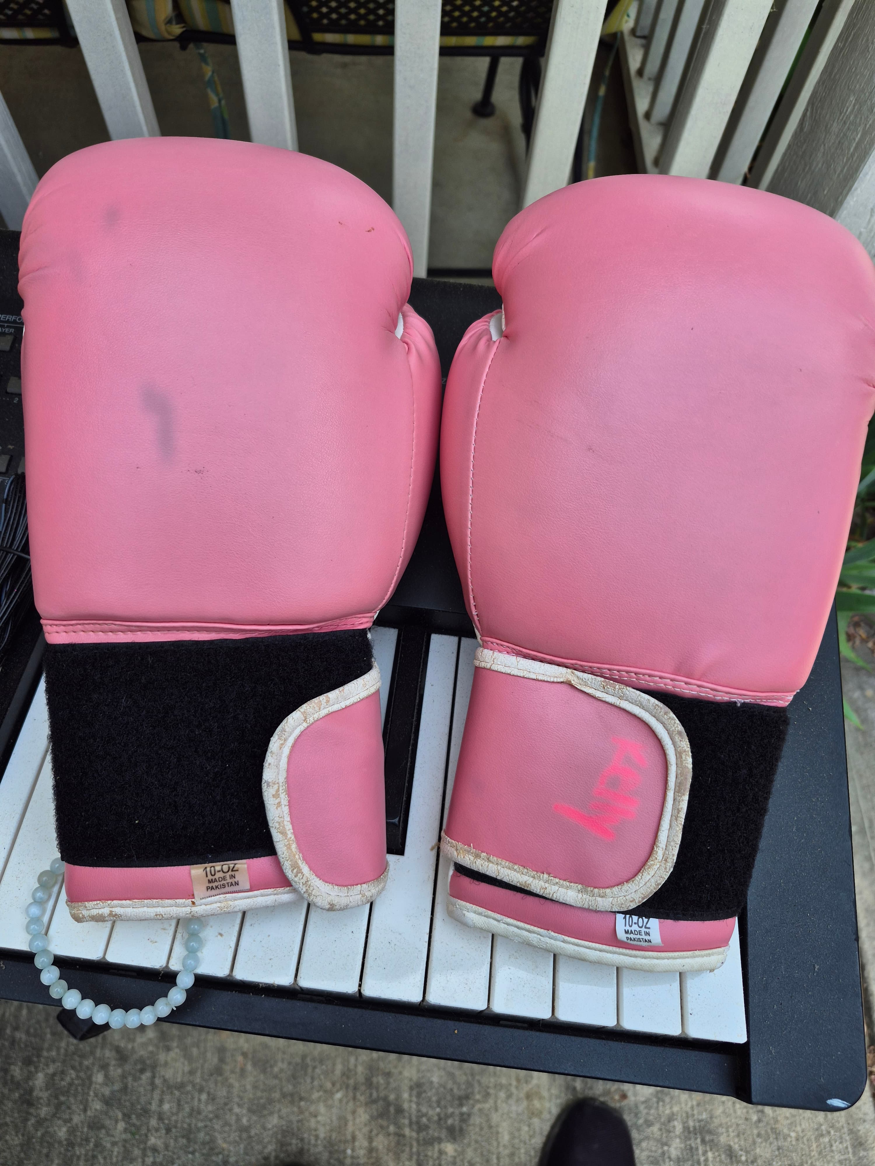Everlast Pink Boxing Gloves 10 oz Training Sparring Gear - Image 1