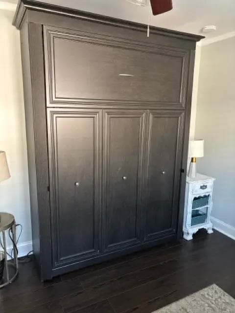 Bestar Versatile Queen Murphy Bed In Deep Gray - Image 1