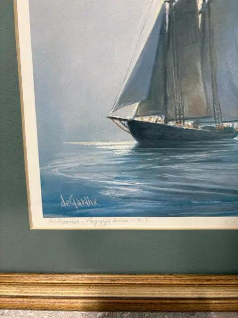 "Schooner Peggys Cove" Framed Print By DeGarthe - Thumbnail 2