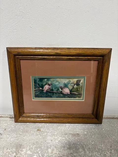 Framed Bird On Branch Print By Vormehr - Image 1