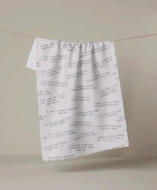 *NEW* Geometry Reminders For Mom Tea Towel - Image 1