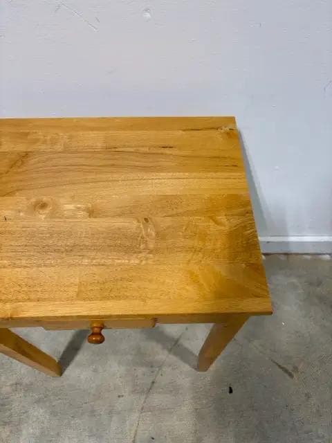 Light Wood Rectangular Table With Drawer - Thumbnail 2