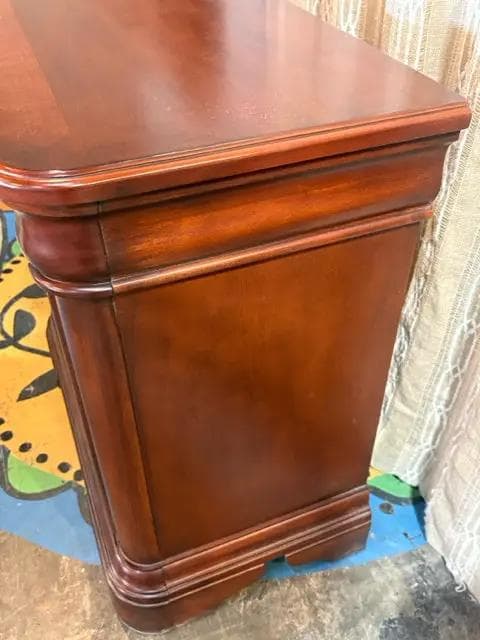 4 Drawer Dark Wood Nightstand - Thumbnail 4