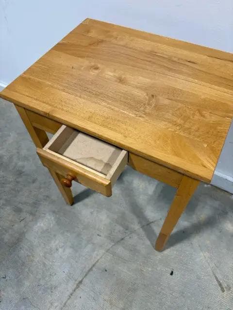 Light Wood Rectangular Table With Drawer - Thumbnail 3