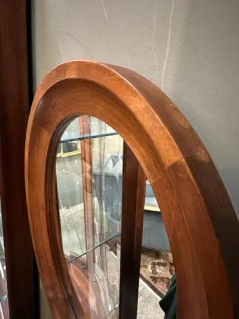 Oval Oak Framed Wall Mirror - Thumbnail 2