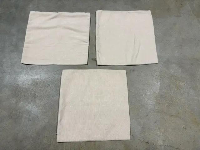 Set Of 3 Beige Pillow Covers - Image 1