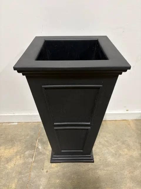 Vinyl Black Tall Planter - Image 1