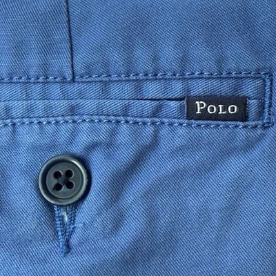 Polo Ralph Lauren Boys Blue Chino Shorts Size 12 Cotton Stretch Flat Front - Thumbnail 3